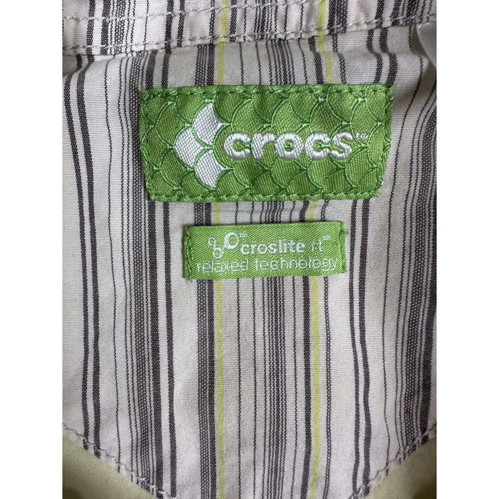 Crocs Shirt Mens XL Yellow Croslite Relaxed‎ Technology Plaid Lined Long Sleeve - Picture 3 of 8